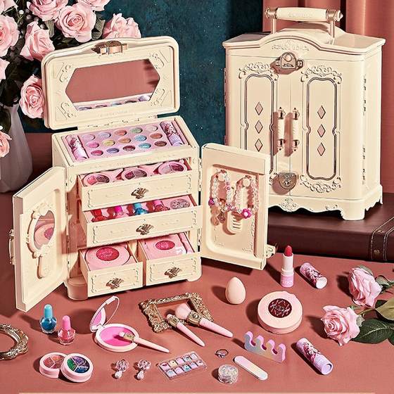 
Little girl cosmetic toy set non-toxic girl's birthday gift kid princess makeup box girl toy