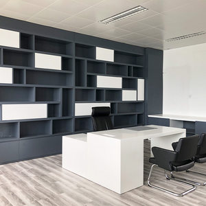 
Modern simple modular office furniture, high-end double staff office desk and chair, light luxury paint CEO desk