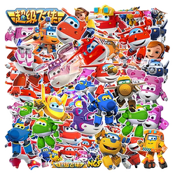 50 Cartoon Super Wings Waterproof Stickers DIY Phone Case Laptop Notebook Water Bottle Power Bank iPad Children's Luggage Stationery Desktop Refrigerator Bicycle Stickers
