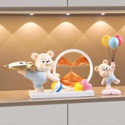 Violent Bear Liquid Sand Art Ornament Creative High-End Decoration for Living Room, Light Luxury Entryway, Wine Cabinet, Housewarming Gift