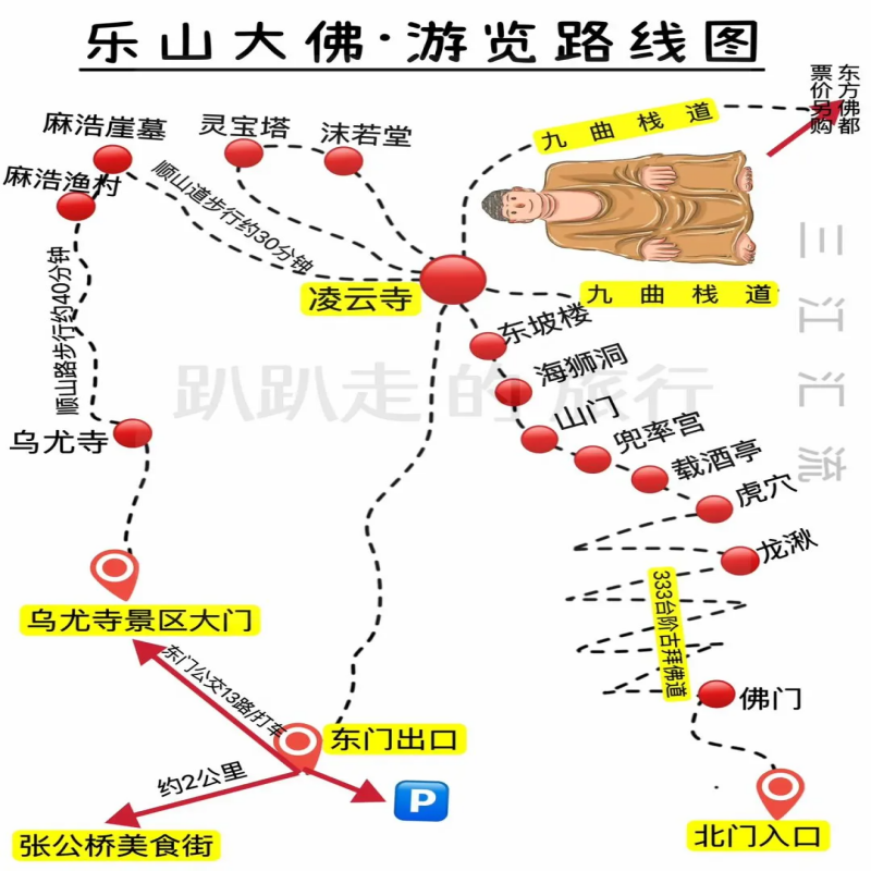 乐山大佛+黄龙溪一日游&2-6人私家团&含门票&登山游船二选一&纯玩