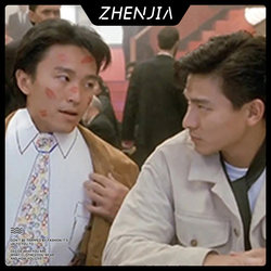 Chow Yuen-Kit Style Tie Print Hoodie for Men 2025 New Autumn and Winter Hooded Jacket Dragon's Descendants Trendy Clothing