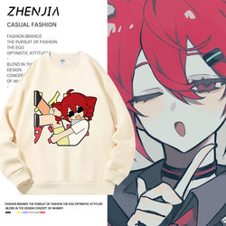 Heavy-Duty Teto Merchandise Sweatshirt, Anime-Style Virtual Singer Fan Art Clothing, Men's Autumn and Winter Japanese-Style Round-Neck Jacket