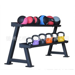 Commercial gym Double-layer kettlebell rack Non-slip stick dumbbell rack Double-layer kettlebell rack