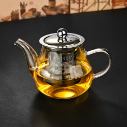 Teapot with liner for home and office use