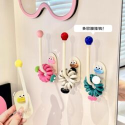 Bathroom Hair Tie Storage Rack Wall-Mounted Rubber Band Hair Tie Hairpin Dopamine Storage Rod No-Drill Wall Hook