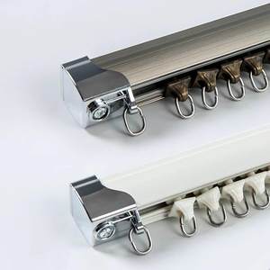 Curtain curtains and accessories rail top installed aluminum alloy track side installed nano -dispel sound sliding rail curtain guide rail
