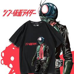 Quick-Drying T-Shirt Featuring Kamen Rider Collaboration, Anime Merchandise, Japanese Style, Short-Sleeved, 2025 Summer, Loose Fit, Trendy Half-Sleeve