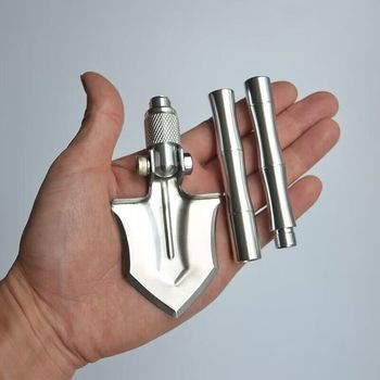 Mini engineer shovel outdoor portable folding hand shovel home gardening tool shovel small multi-functional pocket hand shovel