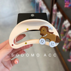 Korean Sweet Cartoon Cute Pony Hair Clip for Women, Versatile and Stylish, Suitable for Updos, Shark Clip, Ponytail Clip, Hairpin