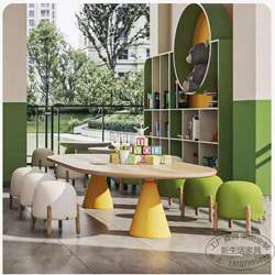 Need to customize sales office children's table and chair combination entertainment area kindergarten early education tutoring training amusement park games