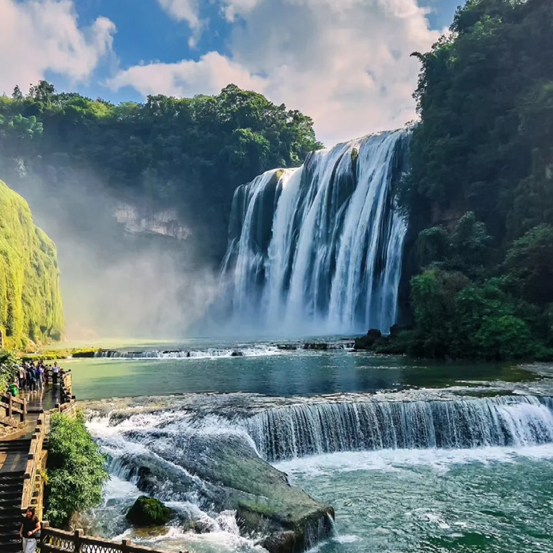 5天4晚纯玩 贵州旅游黄果树小七孔西江千户苗寨4钻酒店头等舱座椅