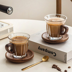 Creative Glass Coffee Cup, High-End and Exquisite American Coffee Extraction Cup Set, for Home Use, for Men and Women, for Personal Use