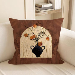 Maillard Retro Throw Pillow Living Room Sofa Cushion Office Chair Light Luxury Pillow Bedroom Headboard Lumbar Cushion