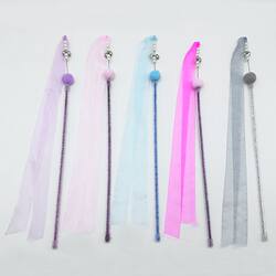 New Ribbon Fairy Cat Teaser Wand Long Rod Cat Toy Self-Entertainment Boredom Relief Cat Teaser Sound Bell Pet Toy