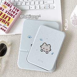 Pixel Cat Head Makeup Mirror Foldable Mirror Portable Girl's Makeup Mirror Desktop High-Definition Vanity Mirror