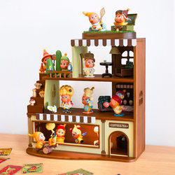 Fruit-Themed Desktop Storage Box, Solid Wood Blind Box Storage Display Rack, Building Block Figurine Display Cabinet, Small Miscellaneous Item Storage Rack