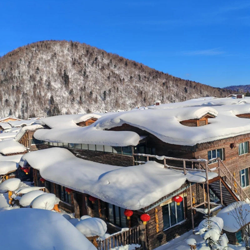 哈尔滨旅游亚布力雪乡漠河旅游8天7晚跟团+2晚4钻酒店+3小时滑雪