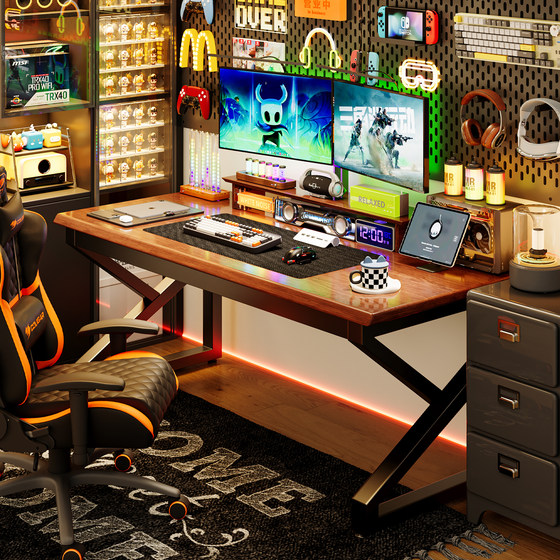 
Gujia Home Gaming Desk Desktop Home Game Computer Desk Desk Simple Workbench Learning Desk Table