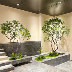 Artificial Horsewood Green Plant Landscaping Indoor Large Fake Tree Window Display Decoration Landscape Design Tree Island Spring Flower Arrangement