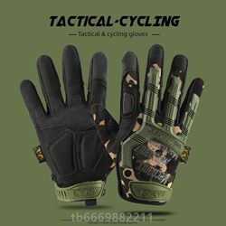 Super Technician Cycling Gloves for Men Outdoor Mountaineering Protective Full-Finger Cut-Resistant Combat Training Tactical Half-Finger Motorcycle Gloves