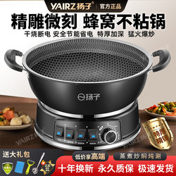Yangzi Honeycomb Non-Stick Electric Wok All-In-One Household Large-Capacity Steaming, Cooking, Stir-Frying, Hot Pot Multi-Functional Electric Hot Pot