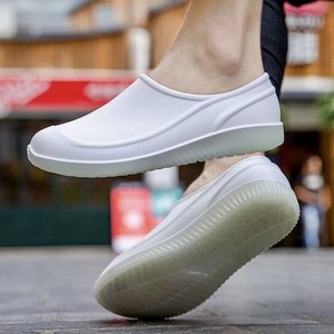 
Fashion white food factory rain boots men and women low top light rubber shoes short tube kitchen waterproof shoes non-slip rain boots summer