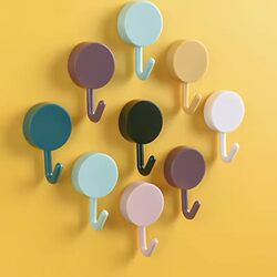 Macaron Nordic Minimalist Adhesive Hook, No-Drill, Strong Load-Bearing, Traceless, Strong Adhesive, Mini Small Hook