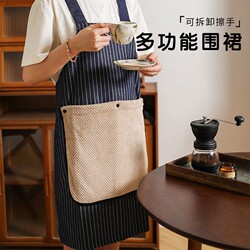 Cooking Apron 2025 New Model for Home Kitchen, Waterproof and Oil-Proof Work Clothes, Women's Apron, Special for Catering, Thin Summer Style
