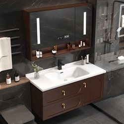 New Chinese style oak bathroom cabinet combination