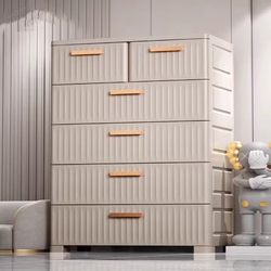 German Extra-Large Thickened Drawer-Type Storage Cabinet, Five-Drawer Cabinet, Multi-Layer Children's Wardrobe Storage Cabinet for Living Room Home Use