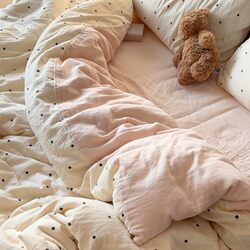 Class a Pure Cotton Double-Layer Yarn Collection, Maternal and Infant Grade, Pure Cotton Double-Layer Yarn Four-Piece Bedding Set, Fresh Cartoon Bed Sheet