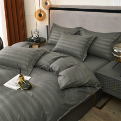Hotel B&B style gray bedding four-piece set student dormitory three-piece bed set six-piece quilt core set