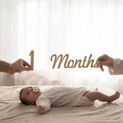 1-Month Full Moon Photo Props for Baby, Home Bed Ceremony Decoration, Baby 30-Day Hundred-Day Number Sign
