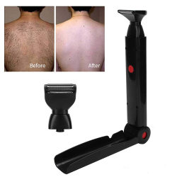 Cross-Border New Long-Handled Men's Back Shaver, Foldable and Retractable Back Shaving Knife, Rechargeable Body Hair Trimmer