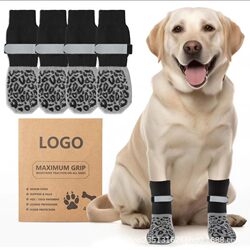 Dog Socks and Booties for Spring and Summer, Anti-Scratch, Silent, Anti-Slip, for Medium and Large Dogs Like Golden Retrievers