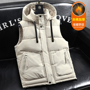 
Thickened down cotton vest boys autumn and winter sleeveless vest jacket 2025 new trend versatile waistcoat vest