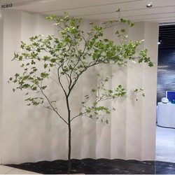 Japanese Hanging Clock Real Branches Fake Leaf Plants Simulated Green Plants Landscaping Horse Drunken Wood Accessible Luxury Interior Decoration Dry Branches Large Branches
