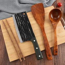 Household Kitchen Knife and Cutting Board Set, Two-In-One Sharp Meat Slicing Knife, Non-Stick Pan Kitchen Utensil Set