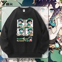 Genshin Impact Collaboration Sweatshirt for Men, Round Neck, Autumn/Winter 2025 New Style, Anime Wendy Merchandise, Clothing, Jacket, Trendy