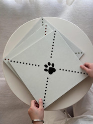 All-Ceramic Cat Paw Tiles Small Tiles 300X300 Bathroom Tiles Kitchen Balcony Floor Tiles Milk White Floor Tiles