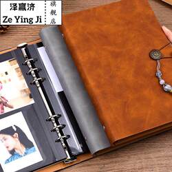 Black and White Old Photo Storage Album, Memory Book, DIY Laminated Photo Book for Children's Growth, Loose-Leaf Photo Book, Travel Polaroid Album, Laminating Film Storage