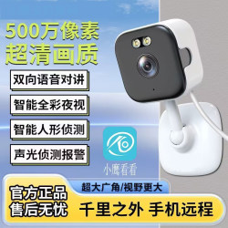 Little Eagle Looks at the Surveillance Camera, Indoor Home Network Wireless High-Definition Wifi Dual-Band Connected to Mobile Phone for Remote Store Monitoring