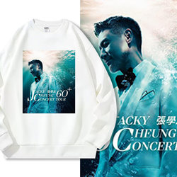 Jackie Chan 60+ Tour Concert Merchandise Crewneck Sweatshirt Men's Autumn Style Fan Support Clothing Jacket