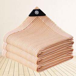 Beige Sunshade Net, Yard Sun Protection Net, Outdoor Tarpaulin, Heat Insulation, Tricycle Shed, Building Roof, Courtyard