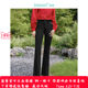 Inman Black Technology Elastic Lycra denim bell-bottom pants for women's new bead-sheet embroidered mid-high waist trousers 18412539