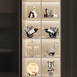 Red Wine Rack Decoration, Light Luxury High-End Living Room, Violent Bear Tv Cabinet Shelf, Sideboard, Home Wine Cabinet Decoration