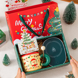 High-Quality Christmas Mug with Lid, Cute Ceramic Couple Water Cup, Birthday Gift for Girls, Souvenir Gift Cup