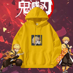 Demon Slayer Collaboration Hoodie for Men, Autumn Clothing, Jacket, Merchandise, Couple Outfit, Zenitsu Design