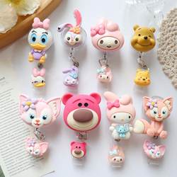 Cute Cartoon Doctor and Nurse Badge Holder with Retractable and Easy-To-Pull Buckle, Work Id Card Holder, Student Card Holder